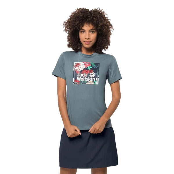 JACK WOLFSKIN jack wolfskin Flower Logo Women's Tee